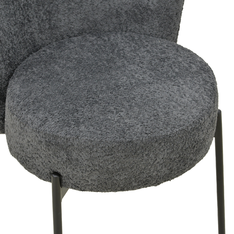 Καρέκλα Houlian pakoworld ανθρακί ύφασμα-πόδι μαύρο μέταλλο 44x66x89εκ 7