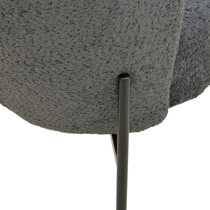 Καρέκλα Houlian pakoworld ανθρακί ύφασμα-πόδι μαύρο μέταλλο 44x66x89εκ 8