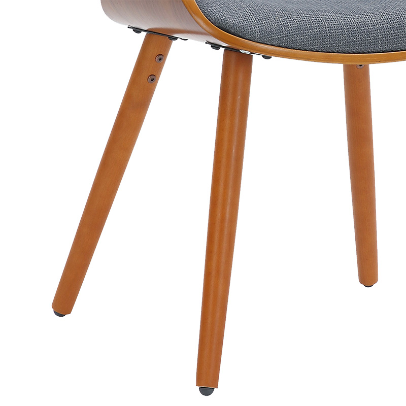 Πολυθρόνα Allegra pakoworld ύφασμα γκρι-πόδι καρυδί 6