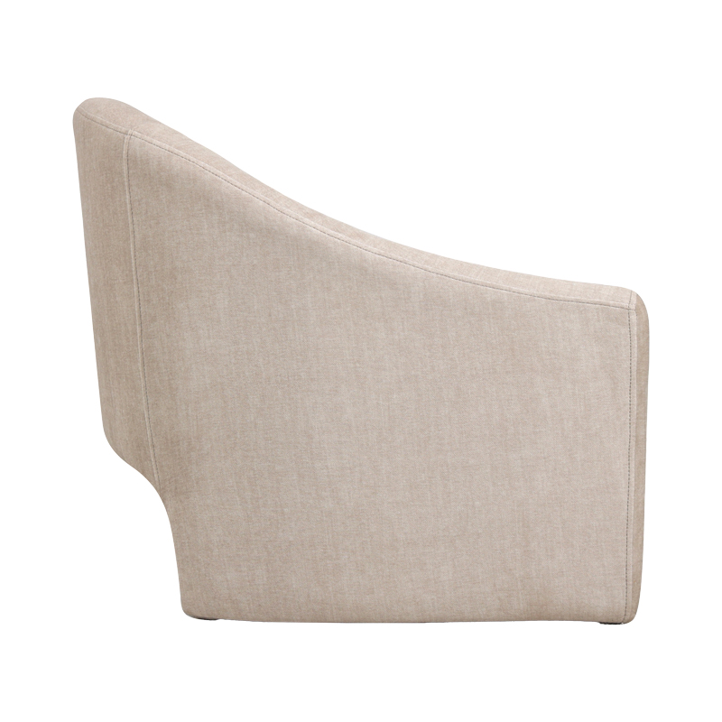 Πολυθρόνα Berza pakoworld κρεμ ύφασμα 76x76x71εκ 2