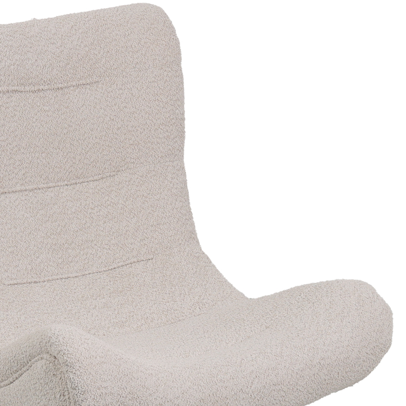 Πολυθρόνα-μπερζέρα Silla pakoworld μπουκλέ ύφασμα σε μπεζ απόχρωση 97x80x100εκ 3