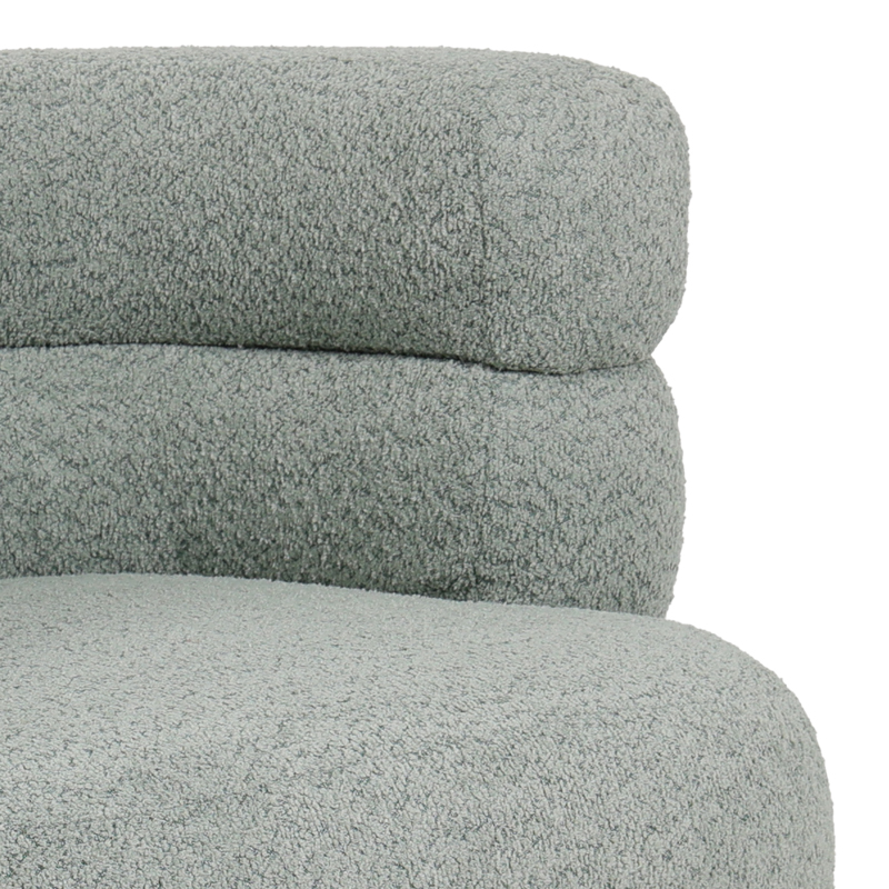 Πολυθρόνα Foleja pakoworld μπουκλέ ύφασμα σε φυστικί απόχρωση με μαύρα μεταλλικά πόδια 76x75x72εκ 2