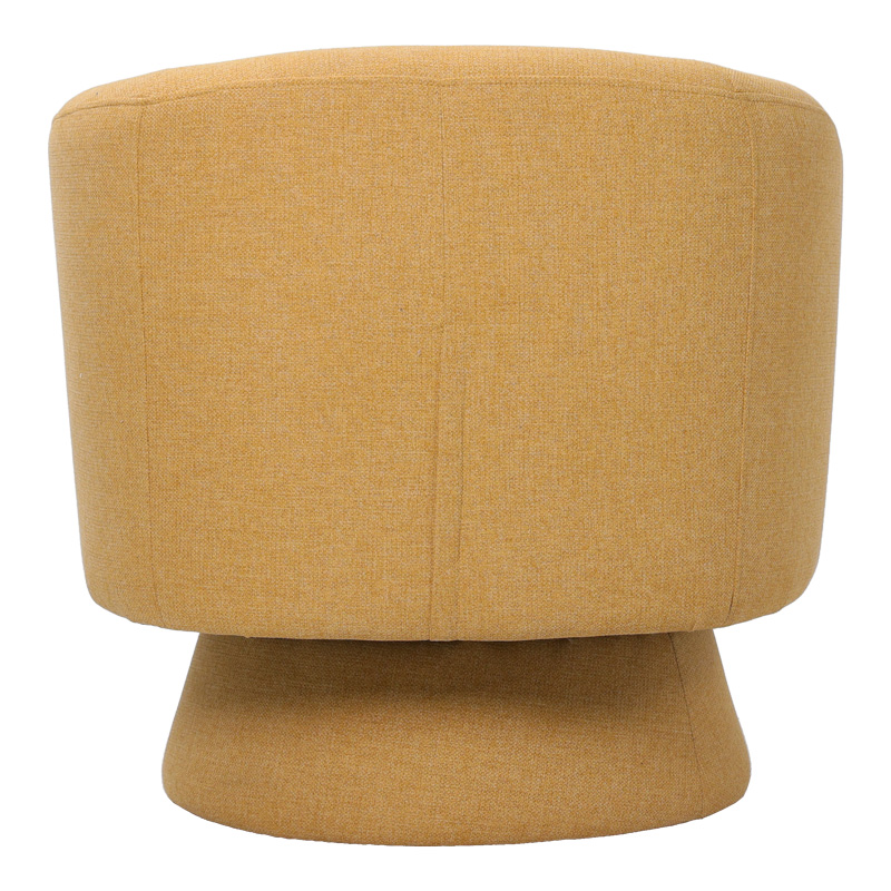 Πολυθρόνα περιστρεφόμενη Kreslo pakoworld ύφασμα σε κίτρινη απόχρωση 78x81x77εκ 4