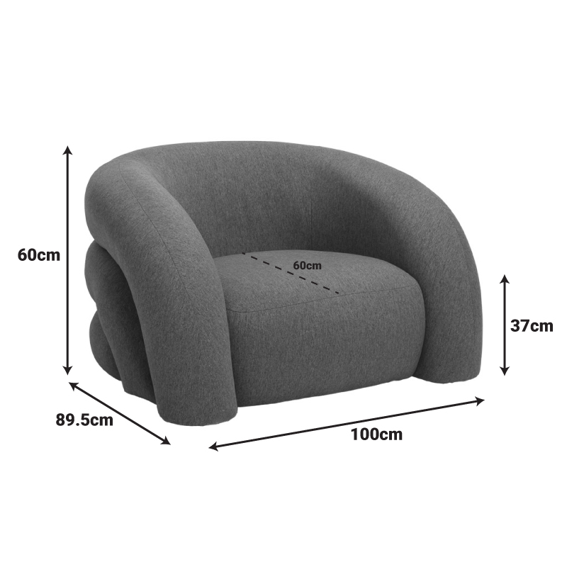 Πολυθρόνα Lexy pakoworld ύφασμα σε κεραμιδί απόχρωση 100x89.5x60εκ 5