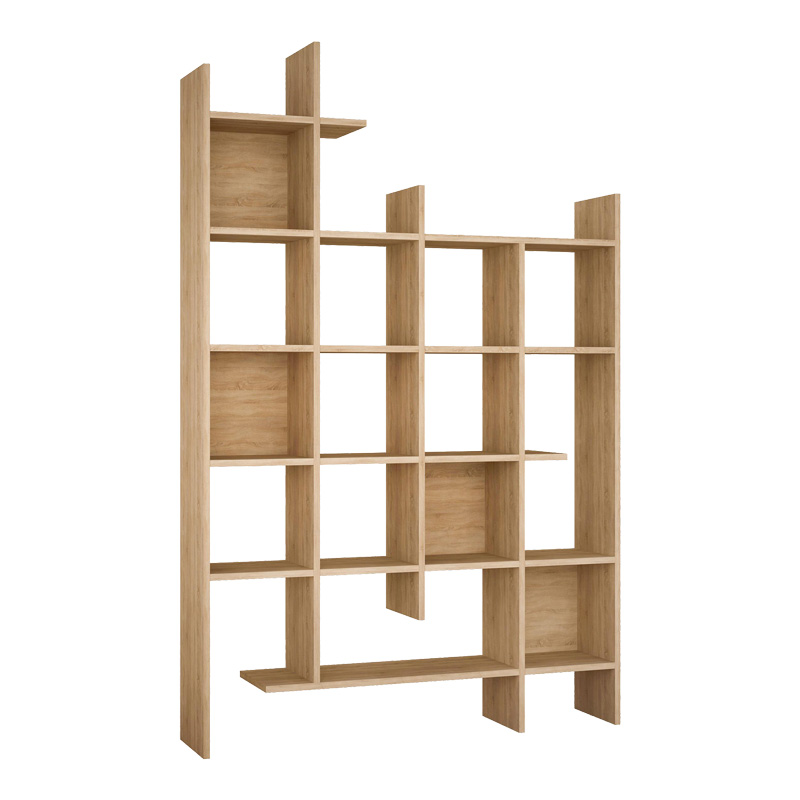 Βιβλιοθήκη Manco pakoworld σε oak απόχρωση 122x25.5x188εκ 2