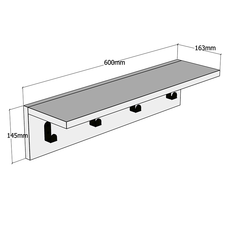 Κρεμάστρα Mulan pakoworld χρώμα καρυδί 60x16x14.5εκ 4