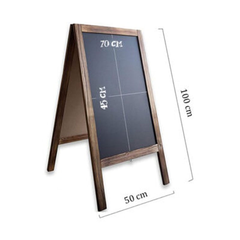 Stand μενού Felex pakoworld καρυδί-μαύρο 50x25x100εκ 4