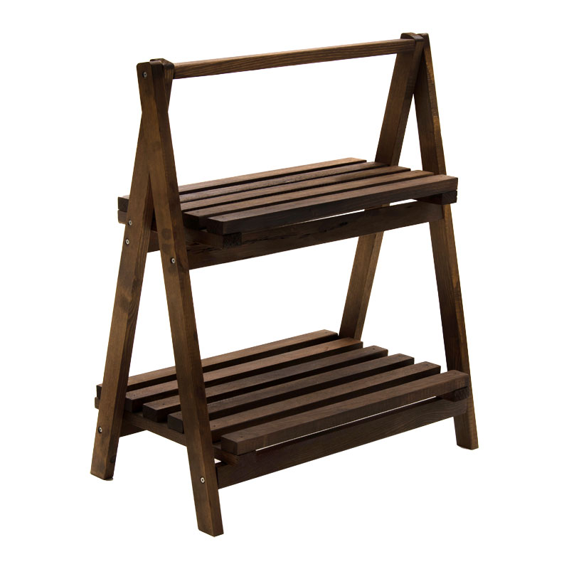 Ραφιέρα-στάντ φυτών Fenno pakoworld ξύλo καρυδί 58x34x67xεκ 1