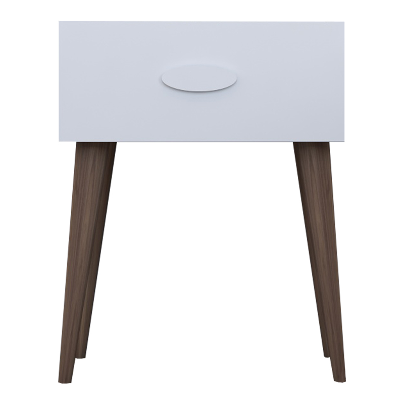 Κομοδίνο Laber pakoworld με ένα συρτάρι λευκό μελαμίνης 45x30x57.5εκ 3