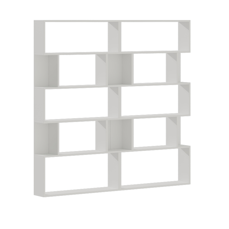 Βιβλιοθήκη Booky pakoworld 12 ραφιών λευκό μελαμίνης 180x20x175εκ 1