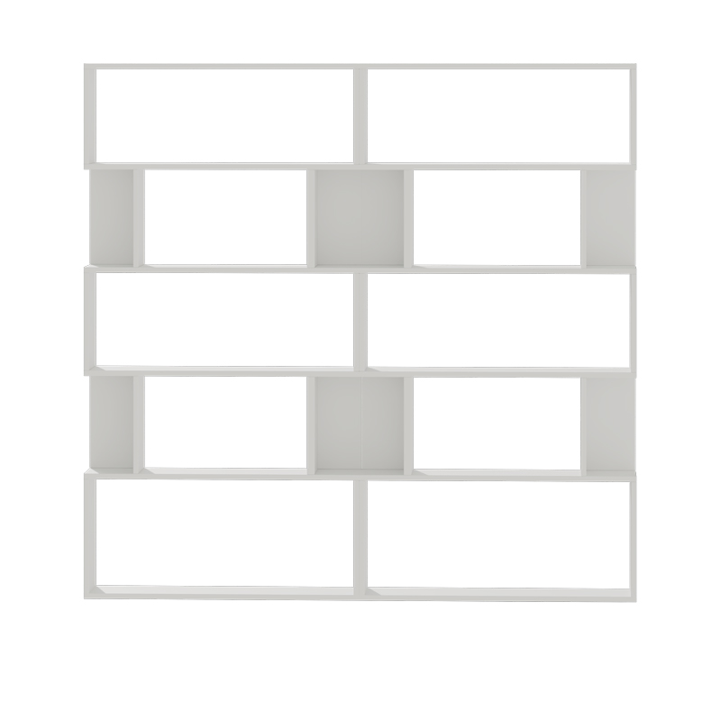 Βιβλιοθήκη Booky pakoworld 12 ραφιών λευκό μελαμίνης 180x20x175εκ 2