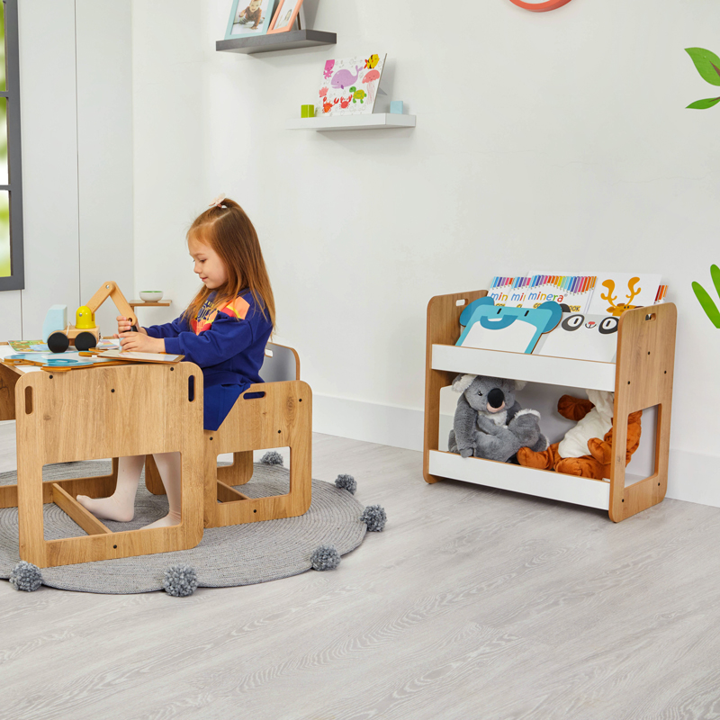 Ραφιέρα Dovere pakoworld φυσικό-λευκό mdf 56x34x55εκ 2