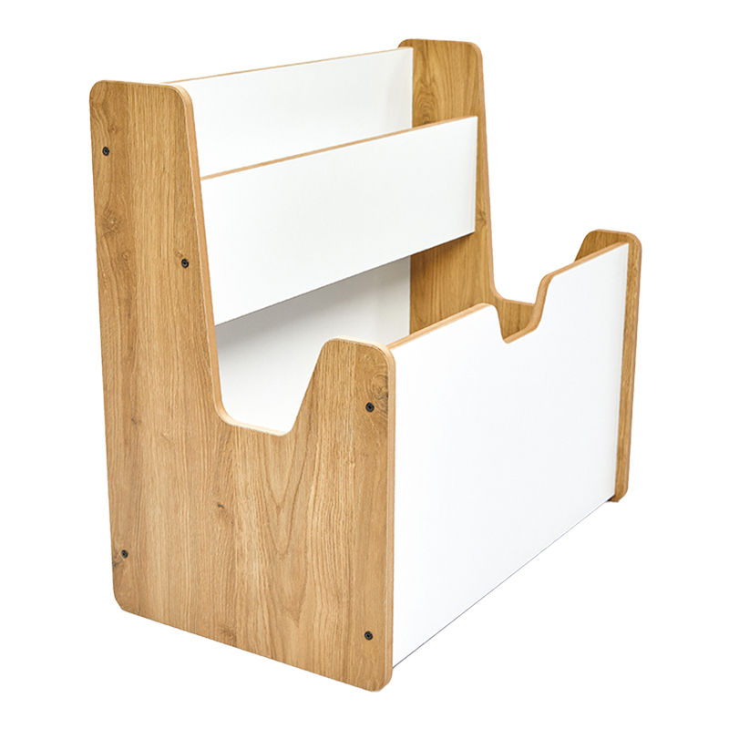 Ραφιέρα Crane pakoworld φυσικό-λευκό mdf 57x34x55εκ 1