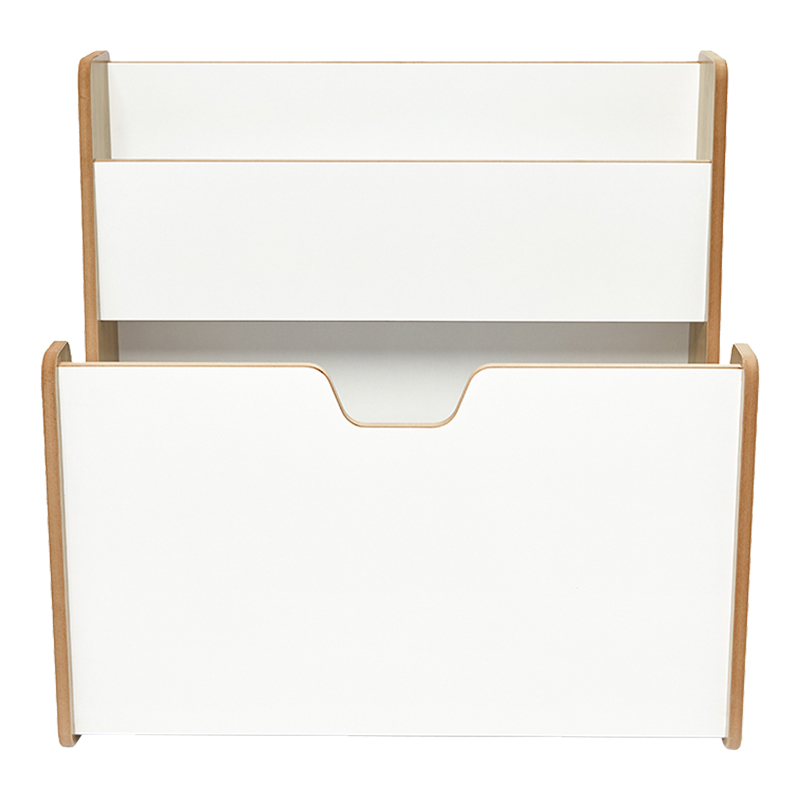Ραφιέρα Crane pakoworld φυσικό-λευκό mdf 57x34x55εκ 3
