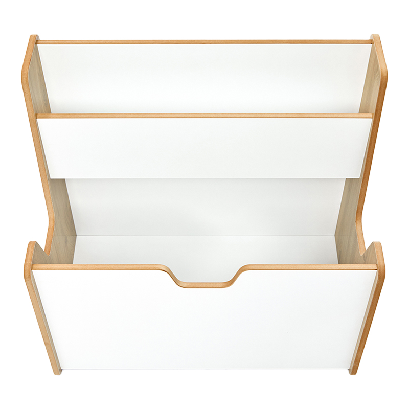 Ραφιέρα Crane pakoworld φυσικό-λευκό mdf 57x34x55εκ 4