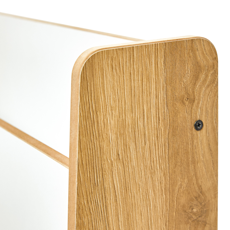 Ραφιέρα Crane pakoworld φυσικό-λευκό mdf 57x34x55εκ 5