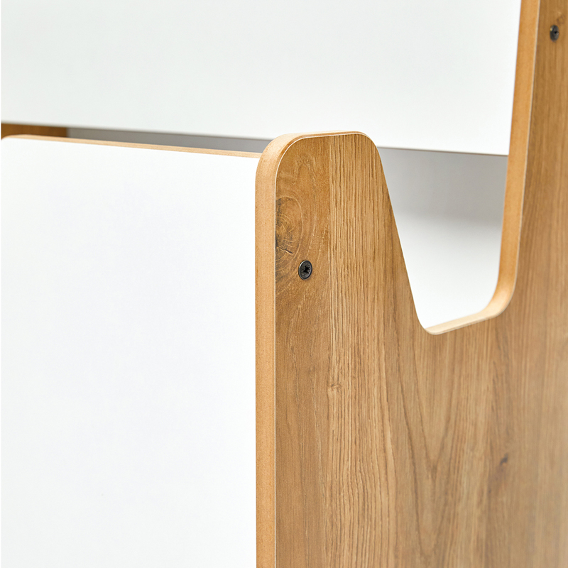 Ραφιέρα Crane pakoworld φυσικό-λευκό mdf 57x34x55εκ 6
