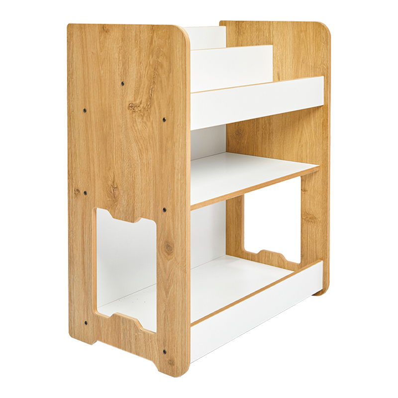Ραφιέρα Seagull pakoworld φυσικό-λευκό mdf 57x34x70εκ 1