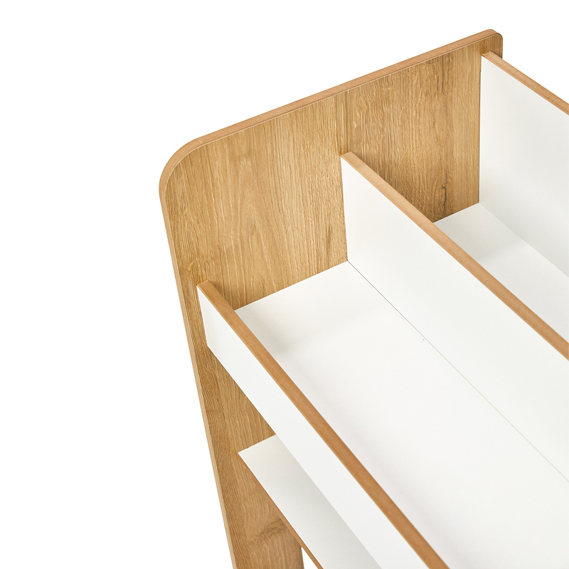 Ραφιέρα Seagull pakoworld φυσικό-λευκό mdf 57x34x70εκ 5