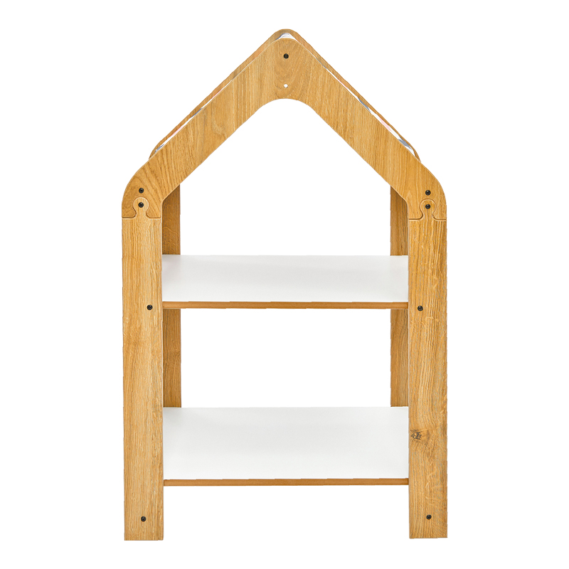 Ραφιέρα τ. Montessori Zoilen pakoworld φυσικό-λευκό-μπλε mdf 50x30x80εκ 2