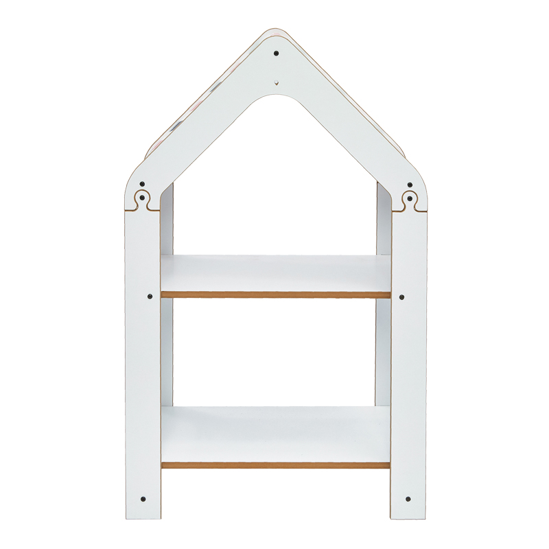 Ραφιέρα τ. Montessori Zoilen pakoworld λευκό-ροζ mdf 50x30x80εκ 2