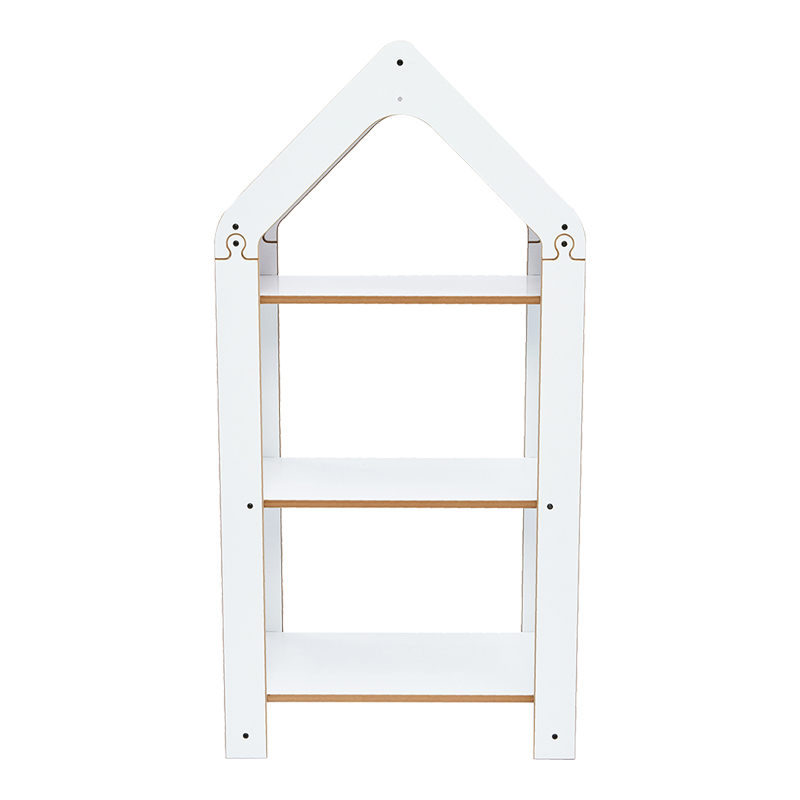 Ραφιέρα τ. Montessori Zoilen I pakoworld λευκό-ροζ mdf 50x30x100εκ 2