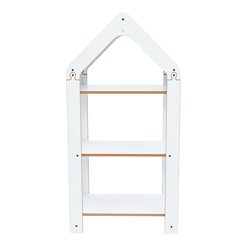 Ραφιέρα τ. Montessori Zoilen I pakoworld λευκό-μπλε mdf 50x30x100εκ 3