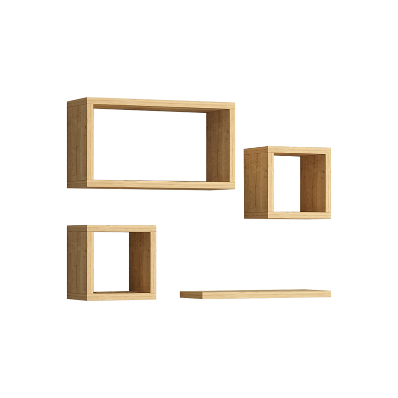 Ραφιέρα Babine pakoworld μελαμίνη σε oak απόχρωση 84x15x44εκ 1