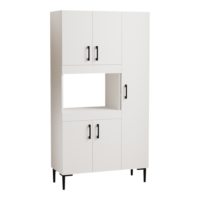 Ντουλάπια κουζίνας Defne pakoworld σε λευκή απόχρωση 89x37.5x160εκ 1