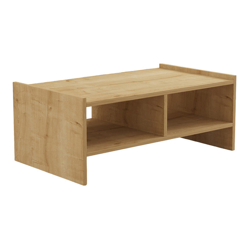 Τραπέζι σαλονιού Tiena pakoworld σε oak απόχρωση 90x50x35εκ 1