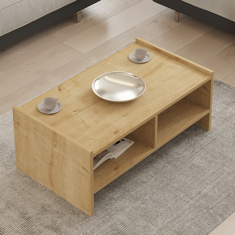 Τραπέζι σαλονιού Tiena pakoworld σε oak απόχρωση 90x50x35εκ 3