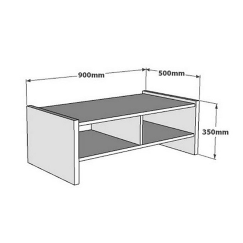 Τραπέζι σαλονιού Tiena pakoworld σε oak απόχρωση 90x50x35εκ 6