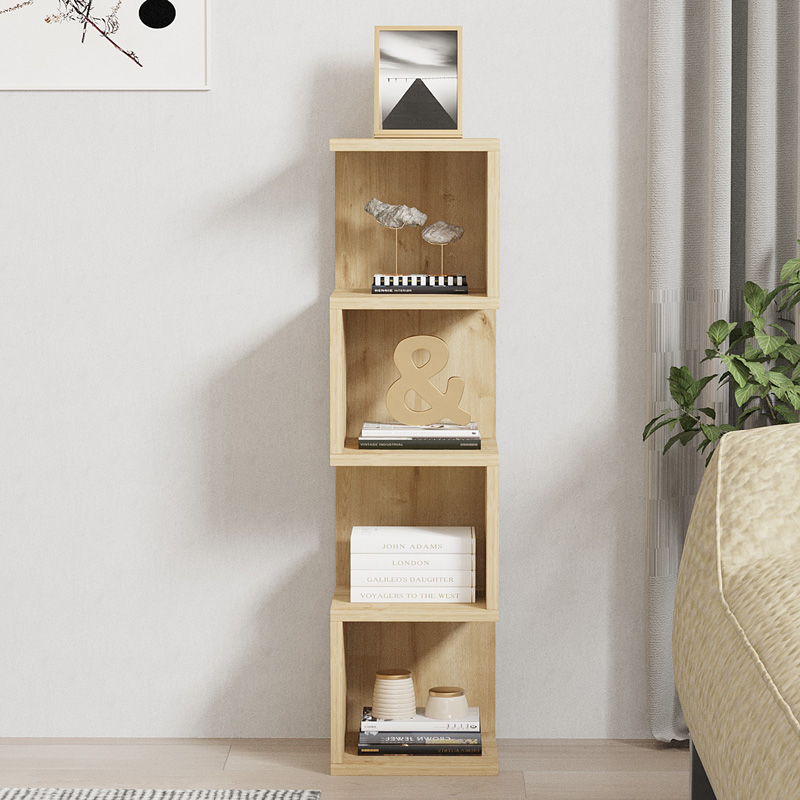 Ραφιέρα επιδαπέδια Pratel pakoworld σε oak απόχρωση 25x27x95εκ 3