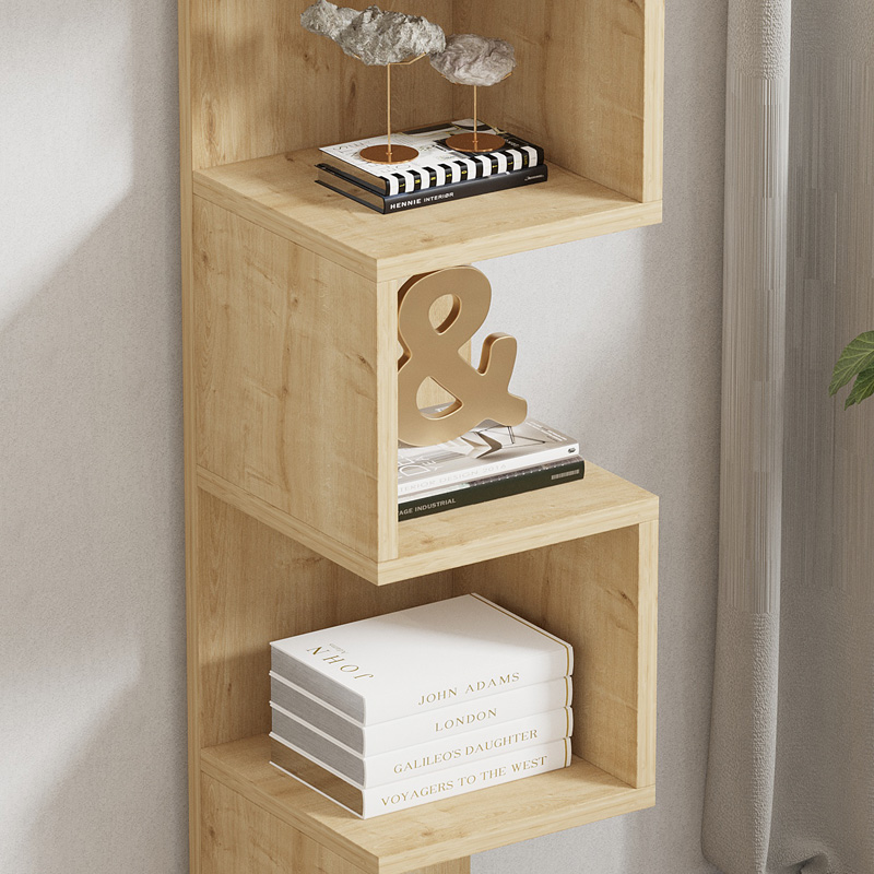 Ραφιέρα επιδαπέδια Pratel pakoworld σε oak απόχρωση 25x27x95εκ 4