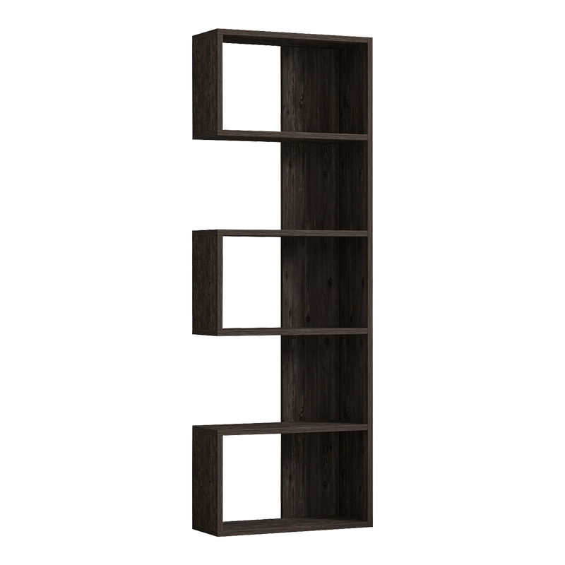 Βιβλιοθήκη Cascade pakoworld σε σκούρο καρυδί απόχρωση 51.8x22x150εκ 1