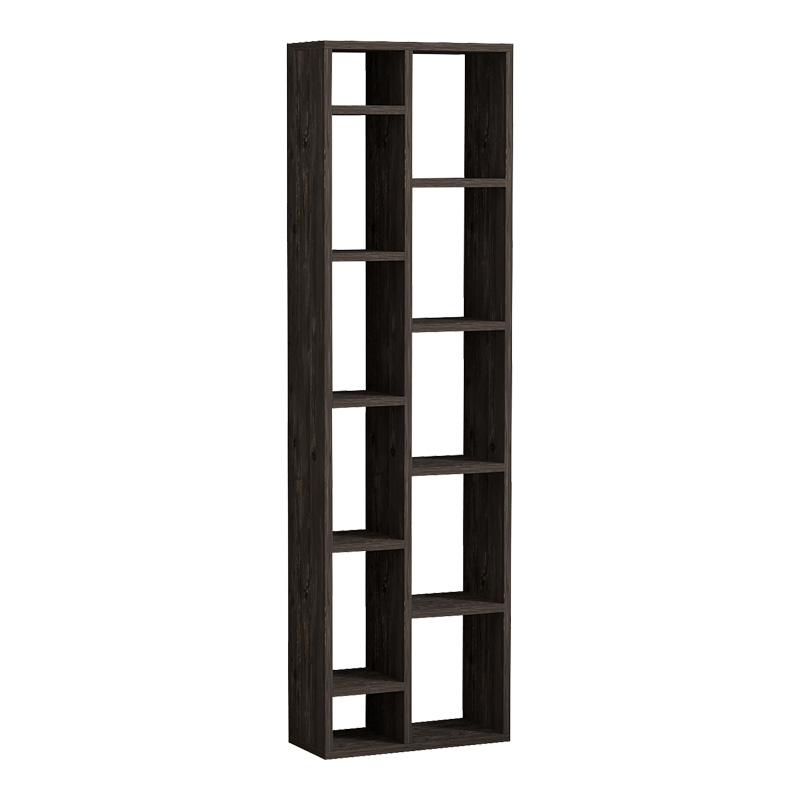 Βιβλιοθήκη Minicu pakoworld σε σκούρο καρυδί απόχρωση 44,4x19,6x150εκ 1