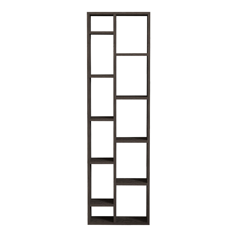 Βιβλιοθήκη Minicu pakoworld σε σκούρο καρυδί απόχρωση 44,4x19,6x150εκ 5