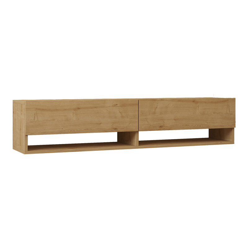 Έπιπλο τηλεόρασης επιτοίχιο Melosa pakoworld σε oak απόχρωση 141x30x31εκ 2