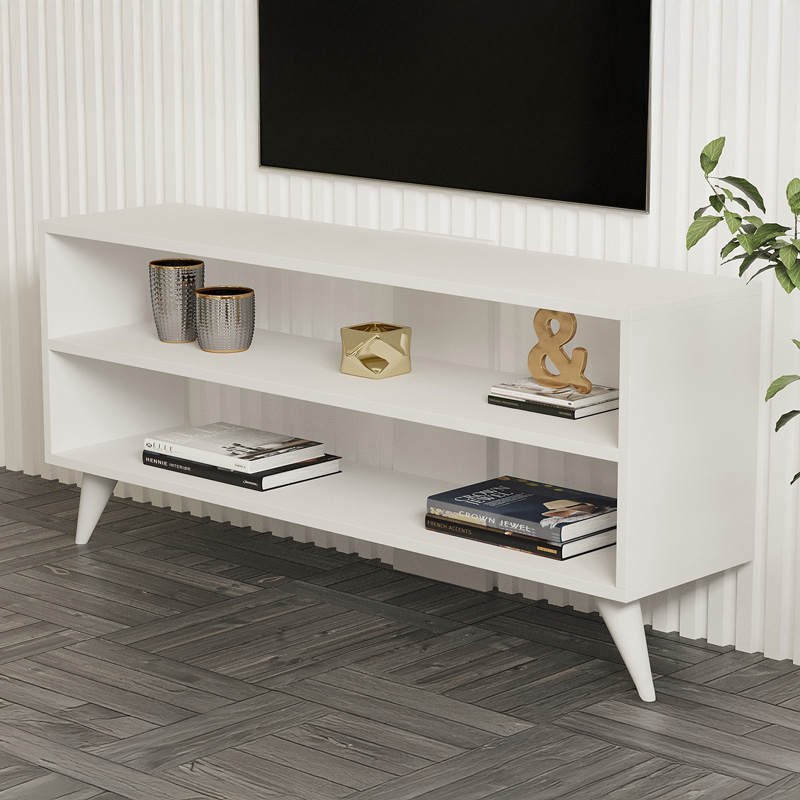 Σύνθετο σαλονιού Prestige pakoworld σε λευκή απόχρωση 120x29,6x50εκ 4