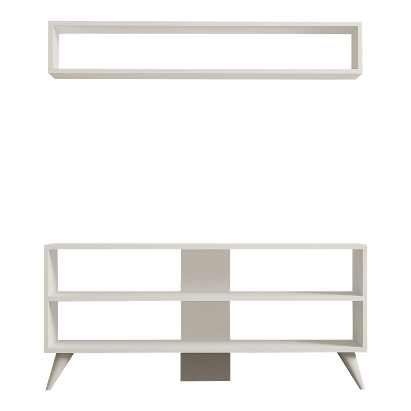 Σύνθετο σαλονιού Prestige pakoworld σε λευκή απόχρωση 120x29,6x50εκ 5