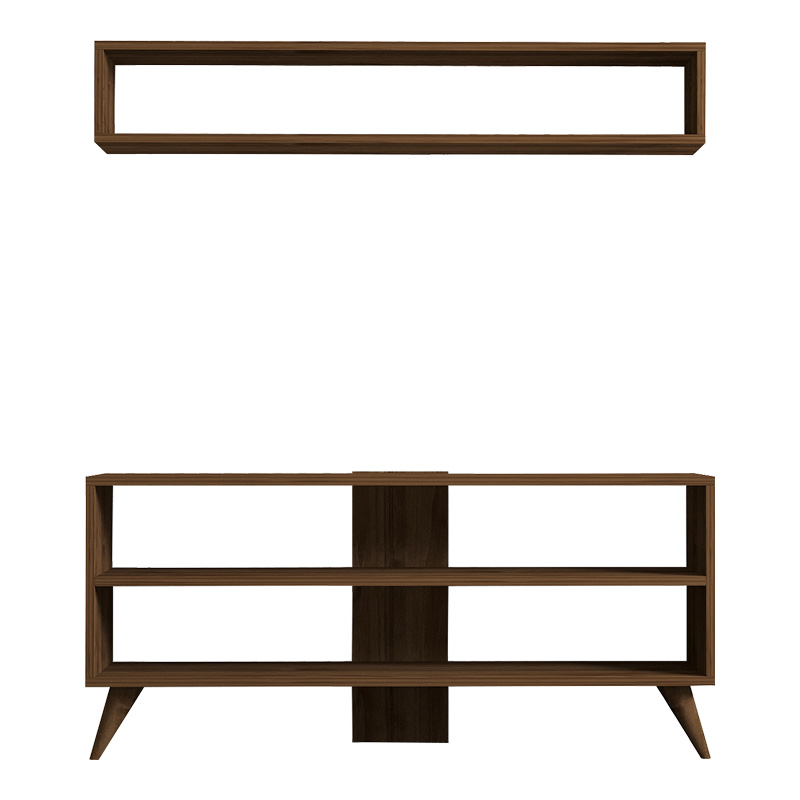 Σύνθετο σαλονιού Prestige pakoworld σε καρυδί απόχρωση 120x29,6x50εκ 5