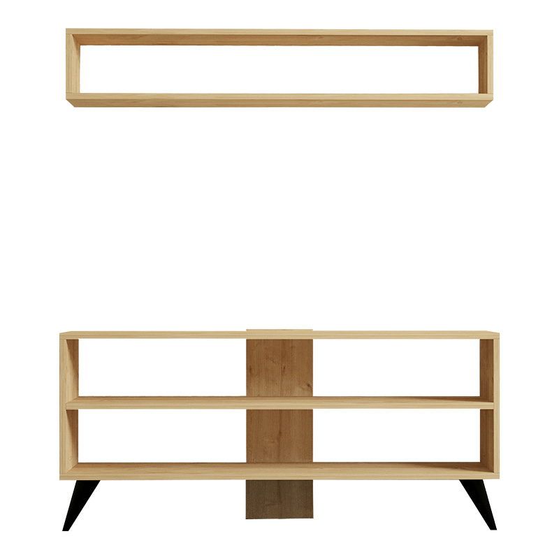 Σύνθετο σαλονιού Prestige pakoworld σε oak απόχρωση 120x29,6x50εκ 4