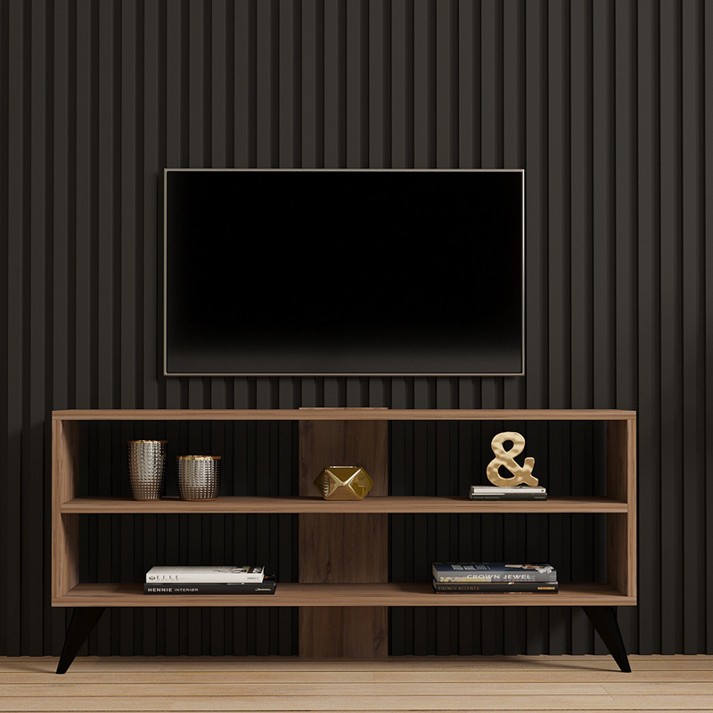 Έπιπλο τηλεόρασης Prestige pakoworld σε sonoma απόχρωση 120x29,6x50εκ 3