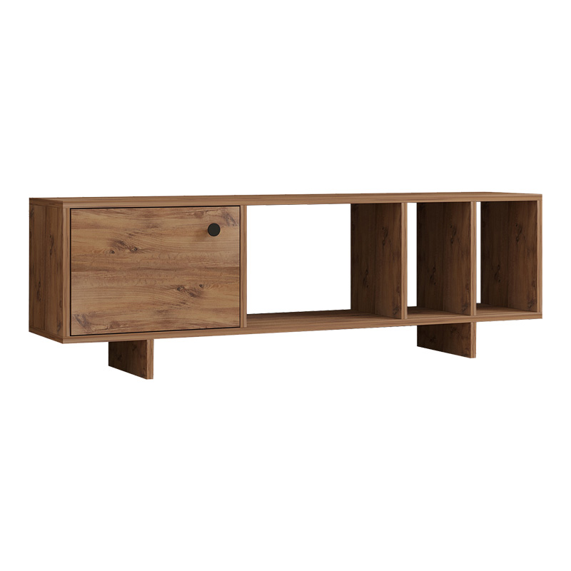 Έπιπλο τηλεόρασης Mueble pakoworld σε sonoma απόχρωση 140x29x45εκ 1