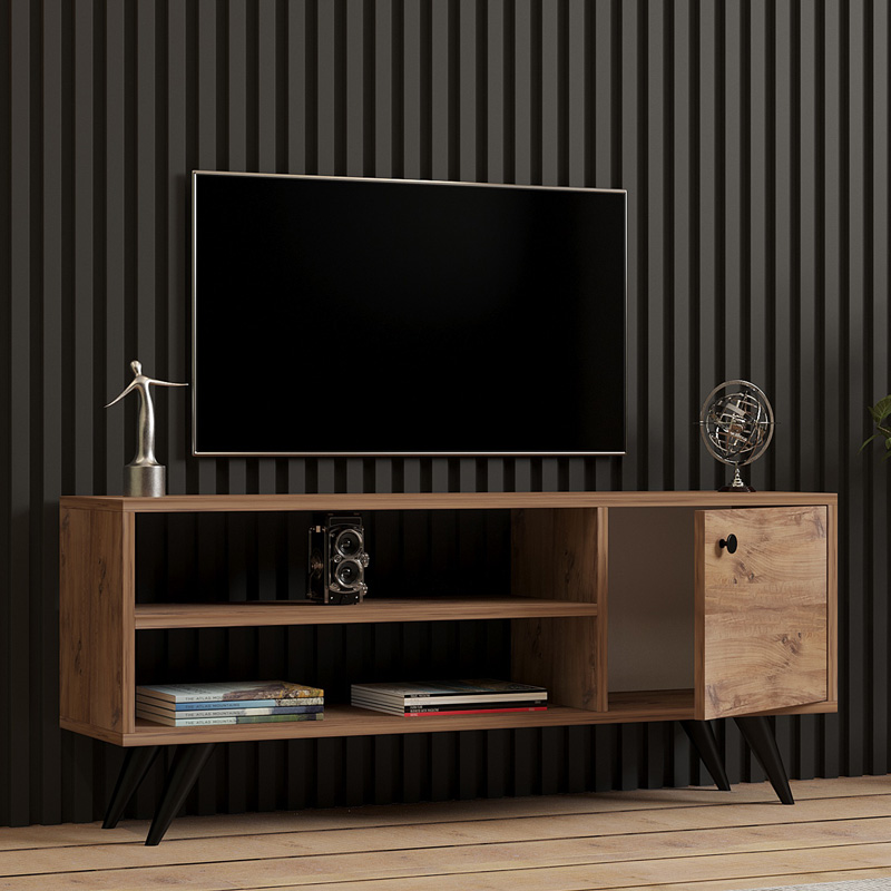 Έπιπλο τηλεόρασης Wison pakoworld σε sonoma απόχρωση 120x29x50εκ 3