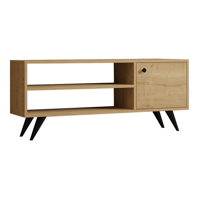 Έπιπλο τηλεόρασης Wison pakoworld σε oak απόχρωση 120x29x50εκ 2