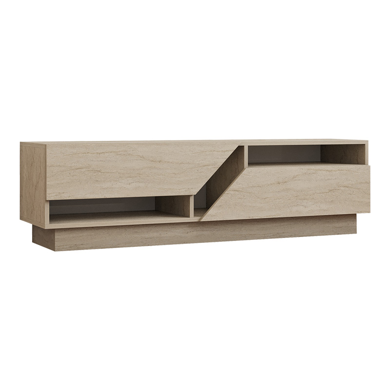 Έπιπλο τηλεόρασης Cogo pakoworld σε όψη τραβερτίνας 160x40x45εκ 1