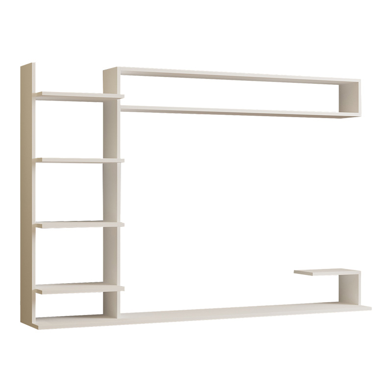 Σύνθετο σαλονιού επιτοίχιο Dilan pakoworld σε λευκή απόχρωση 180x29,60x121,80εκ 1