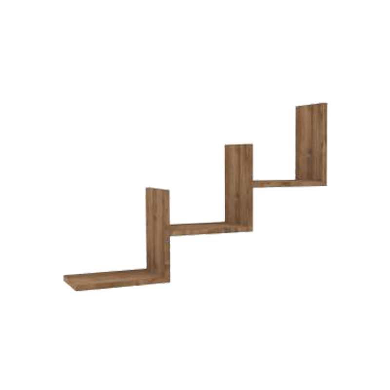 Ραφιέρα τοίχου Mauer pakoworld σε καρυδι απόχρωση 90x19,6x60εκ 1