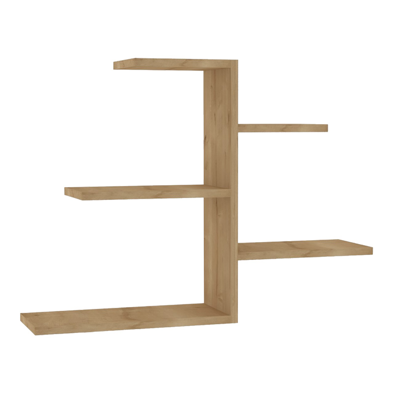 Ραφιέρα τοίχου Callum pakoworld σε oak απόχρωση 82.2x19,6x48εκ 1